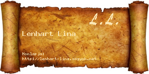 Lenhart Lina névjegykártya